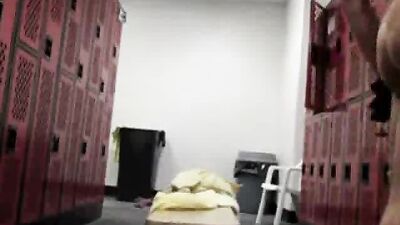 Locked and Loaded: Blond Hottie in Locker Room