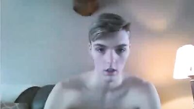 Blond Handsome Boy Amateur Cum Shots Explosion!