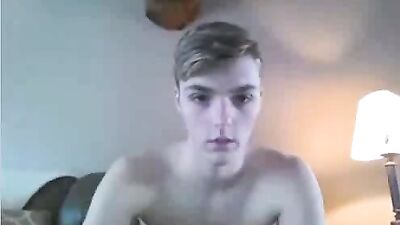 Blond Handsome Boy Amateur Cum Shots Explosion!
