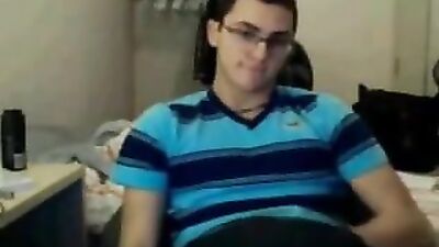 College Cum Shot Handjob - Twink Webcam Fun!