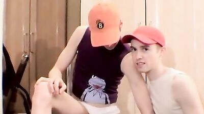 Gay Funtimes in Caps: Action Amateur Ass Play!