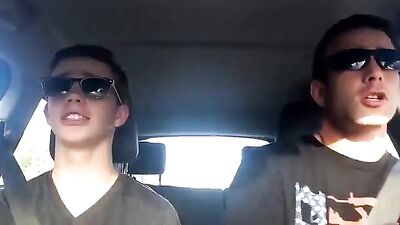 Lip Sync Road Trip Dads: Father and Son Bonding in the Shower!