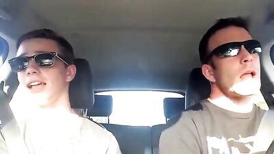 Lip Sync Road Trip Dads: Father and Son Bonding in the Shower!