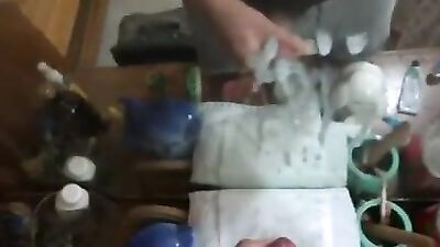 Mirror Sex: Cum on Bedroom Surfaces with Amateur Men
