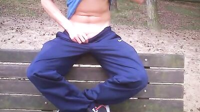 Getting Hard In The Woods - Uncut Public Sex Gay Porn Video