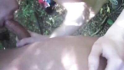Erotic Adventures in the Woods: Amateur Oral Handjobs with Naked Men!