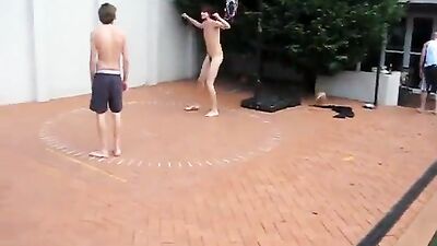 Gay Hoopers: Naked Basketball Amateurs in Public Outside