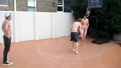 Gay Hoopers: Naked Basketball Amateurs in Public Outside