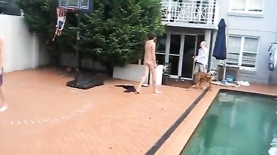 Gay Hoopers: Naked Basketball Amateurs in Public Outside