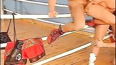 Boxing Ring Threesome: Action Group Sex!
