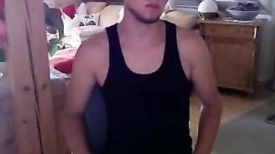 Cute guy shows his cock and ass - Amateur Ass Play Handjob