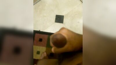 Bathroom Jerk Off Amateurs: Big Cocks Fetish