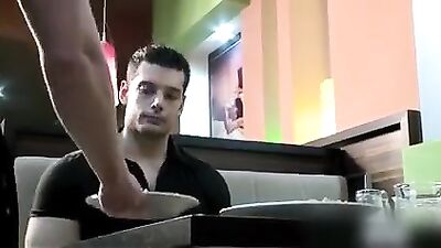 Gay Porn Frenzy - Kitchen Fuck with Waiter Pickup!