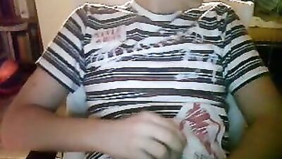 Gay Bosss Shy Masturbation in the Office - A Handjob Web-Cam Solo!