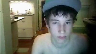 Gay Porn: Boy Cums Standing - Handjob Web-Cam Solo