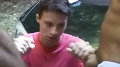 Forest Threesome: Hot Group Sex with Big Cocks!