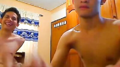 Latino Oral Handjobs: 2 Colombia Horny Cam Guys Go Wild in the Bedroom!