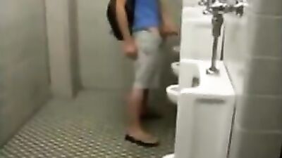 Bathroom Boys - Jerking Each Other in Public - Full Video @ LocalAmateurSexTube . COM