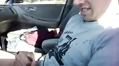 Joyful Splatter: Solo Jerking Off in the Car!