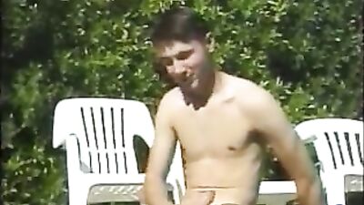 Masturbation in the Pool - Amateur Gay Porn