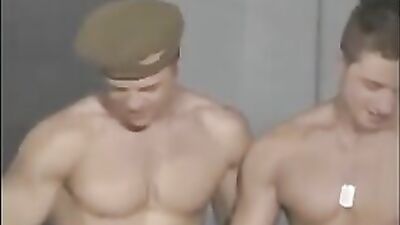 Gay Porn Orgy: Recruits Take Over the Floor!
