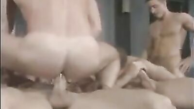 Gay Porn Orgy: Recruits Take Over the Floor!