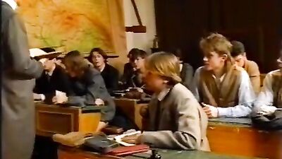 German School Orgy - Vintage Twinks Facial Finale!