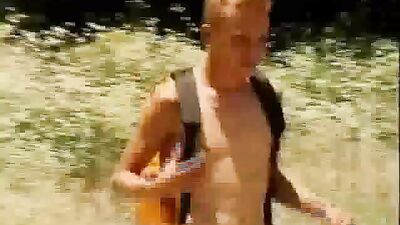 Blond twinks outdoors: Hardcore action in the wild!