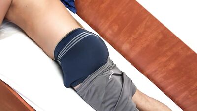 Boys porn creampie trough underwear