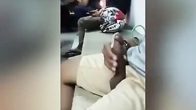 Quick jerk in public