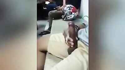 Quick jerk in public