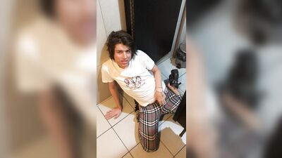 Sasha Pissing in Restaurant Bathroom: Amateur Fetish Fun!