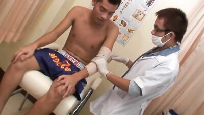 Asian Thai Doctor & Patient: Twink Bareback Action