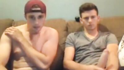 Gigantic Webcam Cocks - Two Big Boys Suck and Jerk!