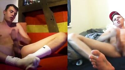 Socked and Feet Boy Duel Cam: Amateur Foot Fetish Web-Cam Delight!