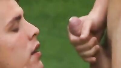 Gay Pride Bukkake in the Yard - Oral Delights