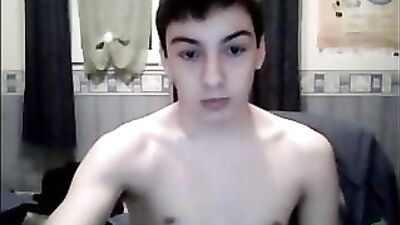 French Boy Web-Cam Cum Licking: Revamped!