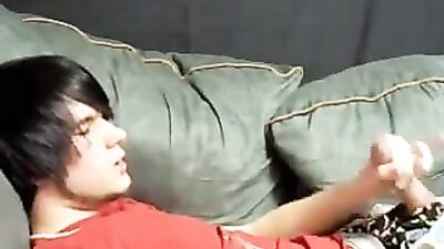 Emo Boy Blows Load into His Hair: Solo Explosion!