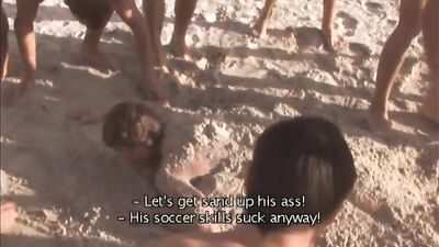 Beach Soccer Hunks: Action-Packed Thrills on the Sand!