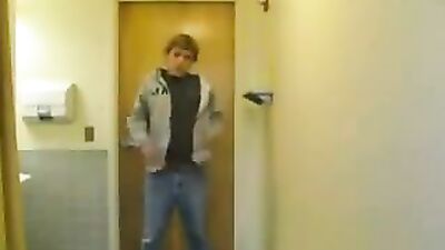 Stroke in the Stall - Public Bathroom Masturbation!