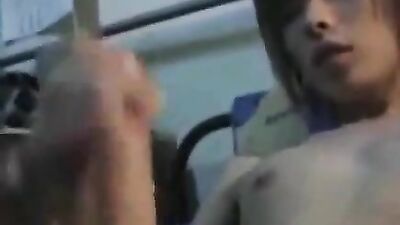 Asian jerks off