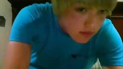 Blondies Solo Cum Play with Blonde Twink