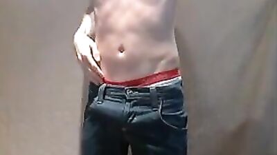 Jerking Off with Condom - Skinny Guys Gay Porn Adventure