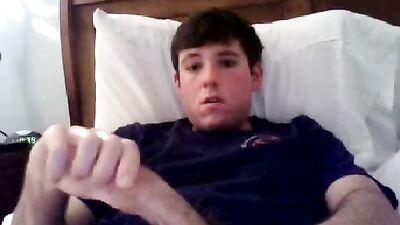 Jizz-Fueled College Cuties Huge Dick Explosion: Dude with huge cock strokes explodes