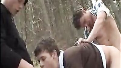 Road Trippin Twinks: Friends Share Bareback Sex on the Road