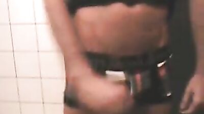 Solo Bathroom Fun - A Gay Porn Video Revisited!