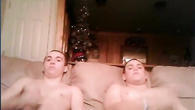 Christmas Cum Duel - 2 Boys Cum for the Holidays!