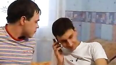 Russian Invasion: Three Horny Boys Pound Each Other in the Bedroom!