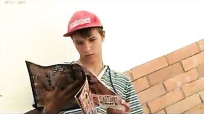 Gay Porn Stair Wanker Delivers Solo Action!