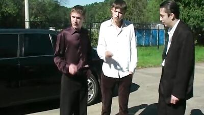 Boy Gets Double Dildo Penetration with Friends